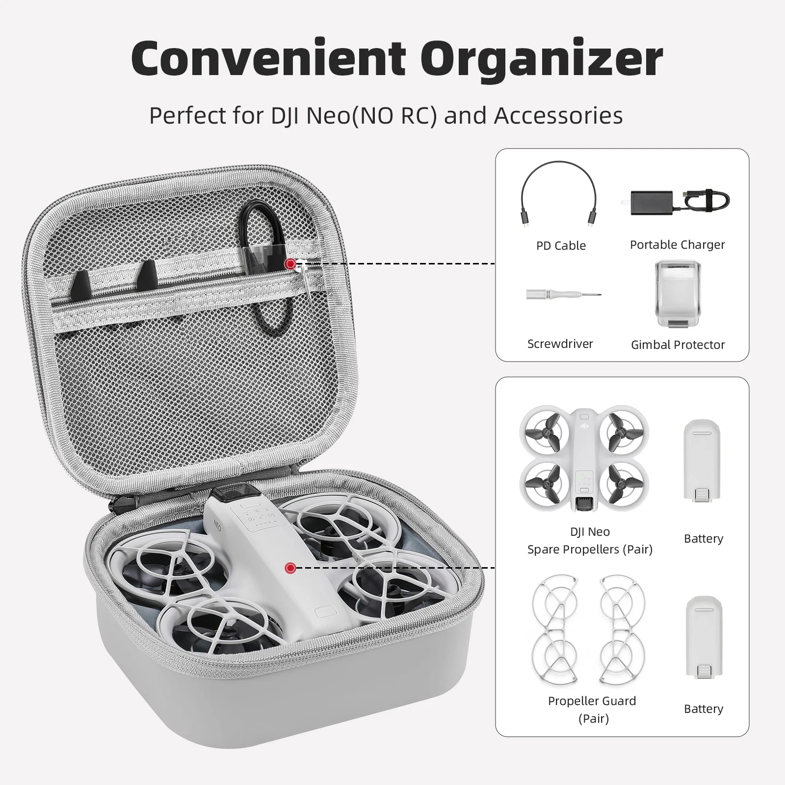 Drone Storage Case for DJI NEO - Drone Hard Shell Case review and price
